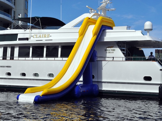 Inflatable Waterslide For Yacht Owners